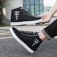 Men's High-Top Lace-Up Skate Shoes, Breathable Fashionable And Comfortable Footwear