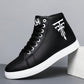 Men's High-Top Lace-Up Skate Shoes, Breathable Fashionable And Comfortable Footwear