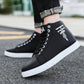 Men's High-Top Lace-Up Skate Shoes, Breathable Fashionable And Comfortable Footwear