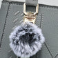 New Shoulder Handbag With Fur Ball Pendant, Casual Style, Mother's Day Gift For Mom, Must-Have For Mom, Perfect For Office, College, Work, Business, Commuting, Outdoor, Travel, Outing