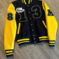 Manfinity Sporsity Men's Letter Printed Button Up Baseball Jacket