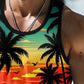 Manfinity RSRT Men Tropical Print Tank Top For Summer