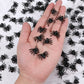 100/200pcs Realistic Spider Halloween Decoration, Plastic Mini Spider Black Realistic Scary Spider Prank Halloween Haunted House Decorations For Halloween Parties Fool's Day Theme Party Fall Autumn