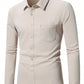 Manfinity Mode Men Spring/Autumn Casual Solid Color Long Sleeve Shirt