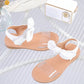 1 Pair Girls' Breathable Open-Toe Flat Sandals With Hook And Loop Straps, Suitable For Summer