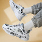 Men Letter Graphic Lace-Up Front Chunky Sneakers, Sport Outdoor Sneakers