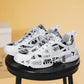 Men Letter Graphic Lace-Up Front Chunky Sneakers, Sport Outdoor Sneakers