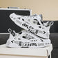 Men Letter Graphic Lace-Up Front Chunky Sneakers, Sport Outdoor Sneakers