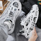 Men Letter Graphic Lace-Up Front Chunky Sneakers, Sport Outdoor Sneakers