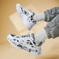 Men Letter Graphic Lace-Up Front Chunky Sneakers, Sport Outdoor Sneakers