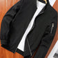 Manfinity Homme Men Zip Up Bomber Jacket Without Tee, Light Jacket, Plain, Husband, Long Sleeve, Work