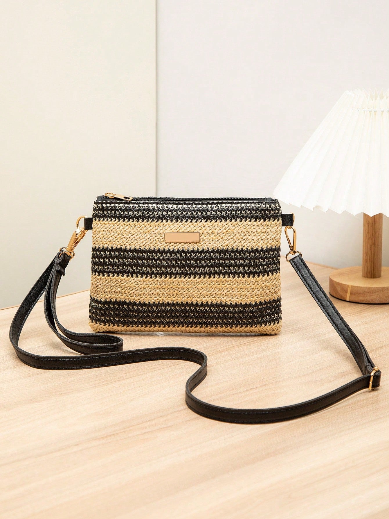 New Spring/Summer Straw Woven Trendy Women's Bag, Wholesale All-Match Crossbody Shoulder Bag, Sweet Small Square Bag