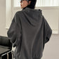 Dazy-Less Kangaroo Pocket Drop Shoulder Drawstring Hoodie