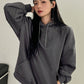 Dazy-Less Kangaroo Pocket Drop Shoulder Drawstring Hoodie