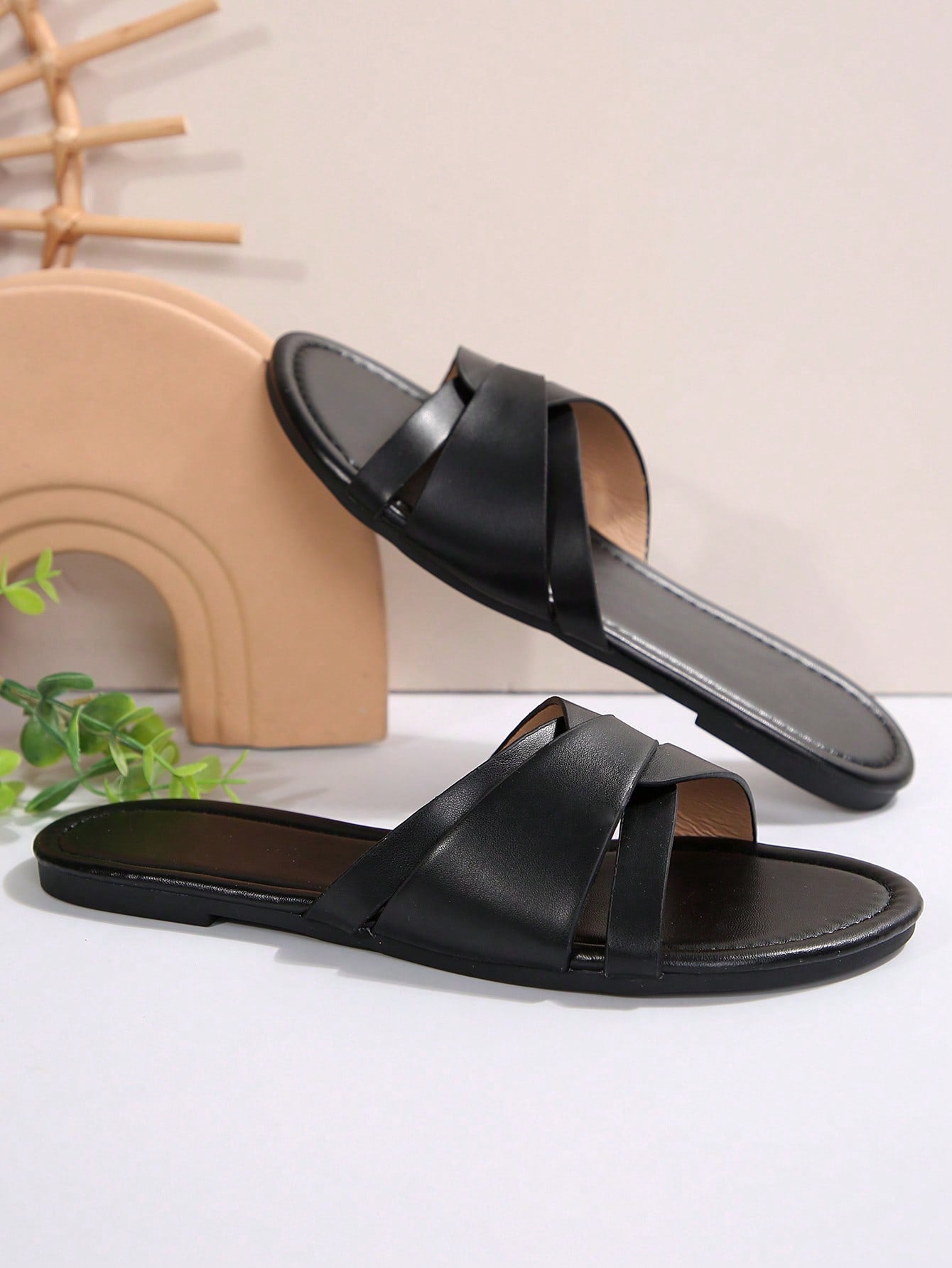 2024 Summer New Vintage Korean Style Versatile Flat Sandals For Women, Fairy Style Popular Outside Wearing Slippers