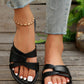 2024 Summer New Vintage Korean Style Versatile Flat Sandals For Women, Fairy Style Popular Outside Wearing Slippers