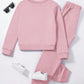 Young Girl Sweet Casual Academy Style Long Sleeve Pullover Sweatshirt And Pants 2pcs Set