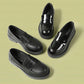 Girls Loafers Chunky Platform Penny Loafers School Uniform Slip On Dress Shoes Round Toe Comfortable