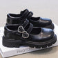 Girls' Black Leather Shoes All Seasons Thick Sole British Style Princess Shoes For Performance, School, And Events, Big Kids