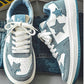 New Arrivals Thick-Soled Breathable Canvas Sneakers, Stars Pattern Casual Shoes