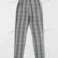 Clasi Paperbag Waist Belted Plaid Pants