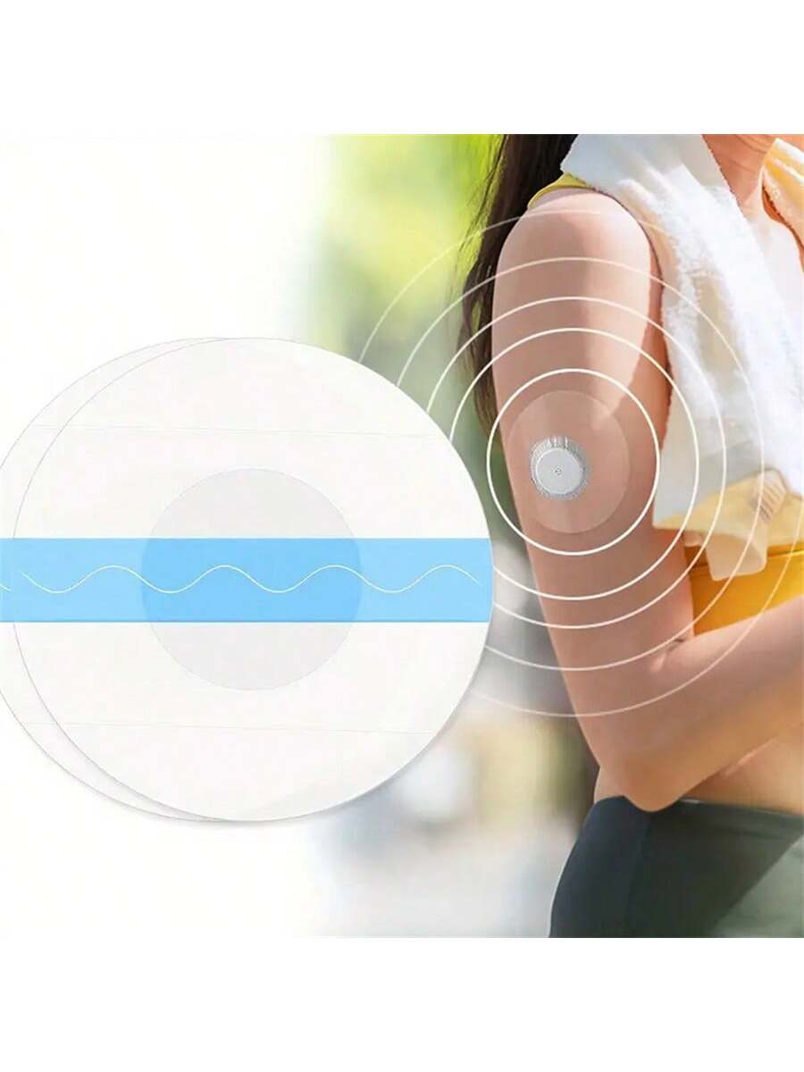 20pcs Waterproof Sweatproof Invisible Sensor Adhesive Sensor Patches For Sports, Transparent