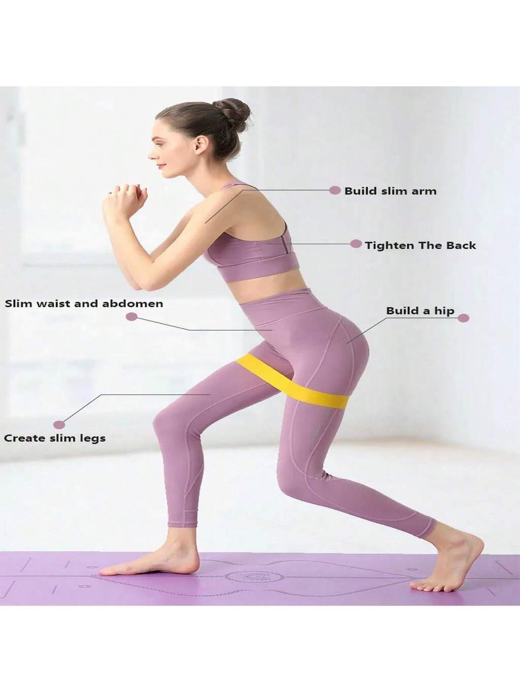 1pc/5pcs Set Of Mini Ring Resistance Bands, Leg And Hip Stretching Exercise Home Yoga Fitness Training Equipment, Body Training Exercise Belt