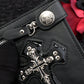 1pc New Retro Men Wallet Short Fashionable Wallet PUNK Black Skull