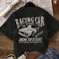 EZwear 3pcs/Set Plus Size Casual "Motivation" Racing Graphic Fitted T-Shirts In Black, White, Pink, Suitable For Summer