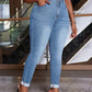 SXY Plus Size Stretch Denim Skinny Pants, Versatile