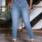 SXY Plus Size Stretch Denim Skinny Pants, Versatile