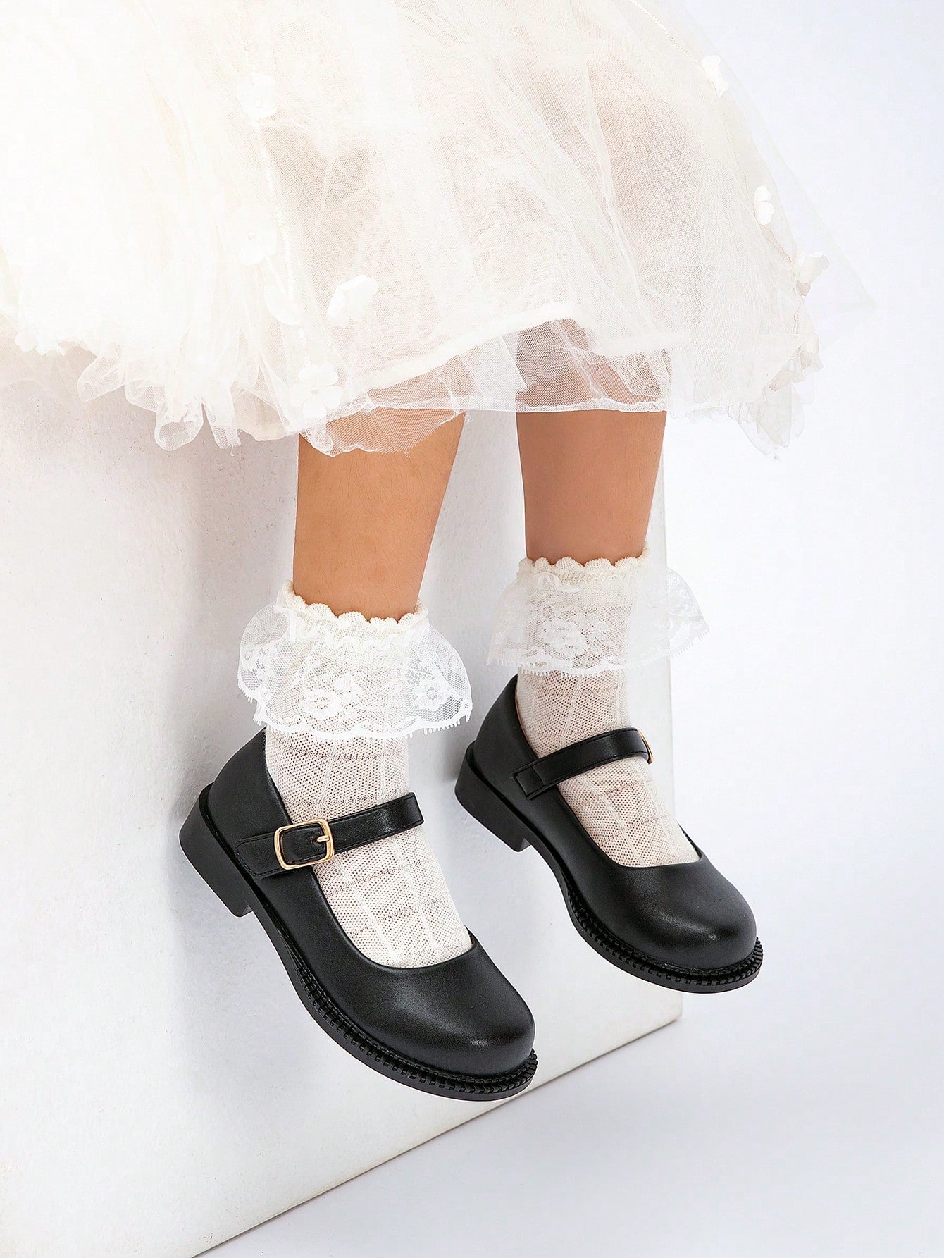 Child's Fashionable Lolita Bowknot School Princess Style Flat Shoes For Girls