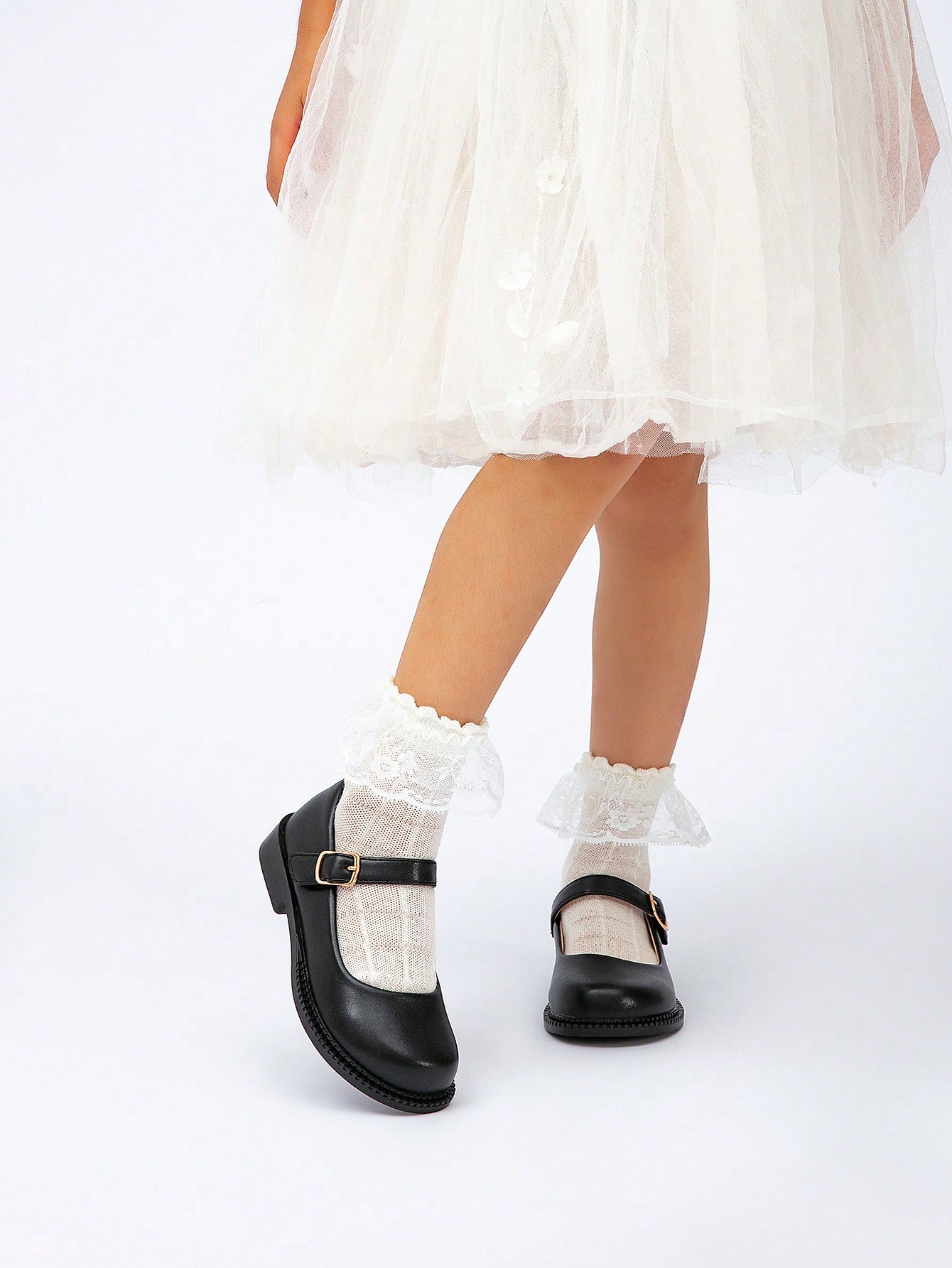 Child's Fashionable Lolita Bowknot School Princess Style Flat Shoes For Girls