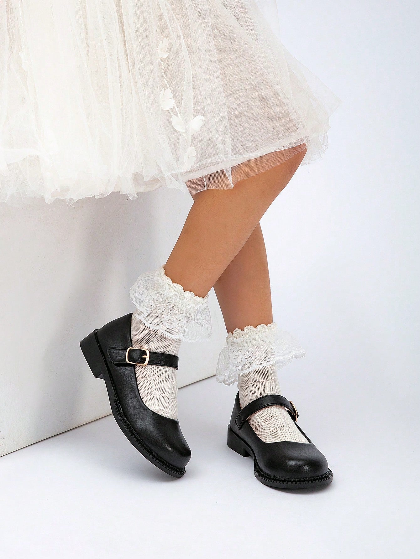 Child's Fashionable Lolita Bowknot School Princess Style Flat Shoes For Girls