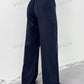 Women's Color Block Drawstring Waist Wide-Leg Loose Casual Pants