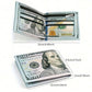 Dollar Pattern Bifold Wallet PU Leather Multi-Card Credit Card Holder Zipper Wallet Coin Purse Great Gift For Men