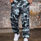 Manfinity Roughcore Plus Size Men's Camo Print Pocket Pants