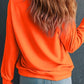 LUNE Pumpkin Print Loose Fit Crew Neck Long Sleeve Sweatshirt, Autumn/Winter