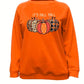 LUNE Pumpkin Print Loose Fit Crew Neck Long Sleeve Sweatshirt, Autumn/Winter