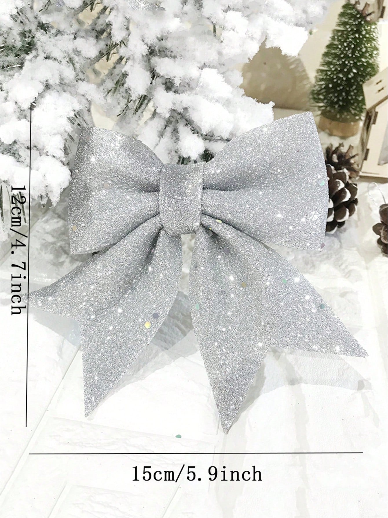 2pcs Christmas Festival Bow Decor,Christmas