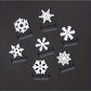 50pcs Mixed Design 25mm Christmas Snowflake Shaped Cutouts Wooden Chips For Diy Creative Home Decoration Scrapbooking And Christmas Handicraft Material Winter Arts Crafts,Christmas