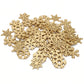 50pcs Mixed Design 25mm Christmas Snowflake Shaped Cutouts Wooden Chips For Diy Creative Home Decoration Scrapbooking And Christmas Handicraft Material Winter Arts Crafts,Christmas