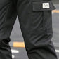 2pcs/Set Autumn New Men's Casual Elastic Waist Cargo Pants