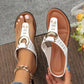 Summer Women's Thick Sole Wedge Sandals, Extra Large Size Comfy Platform Flip Flops, Anti-Slip Open Toe Beach Shoes 2024