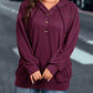 LUNE Plus Size Women's Solid Color Dropped Shoulder Long Sleeve Casual Hoodie, Spring Summer