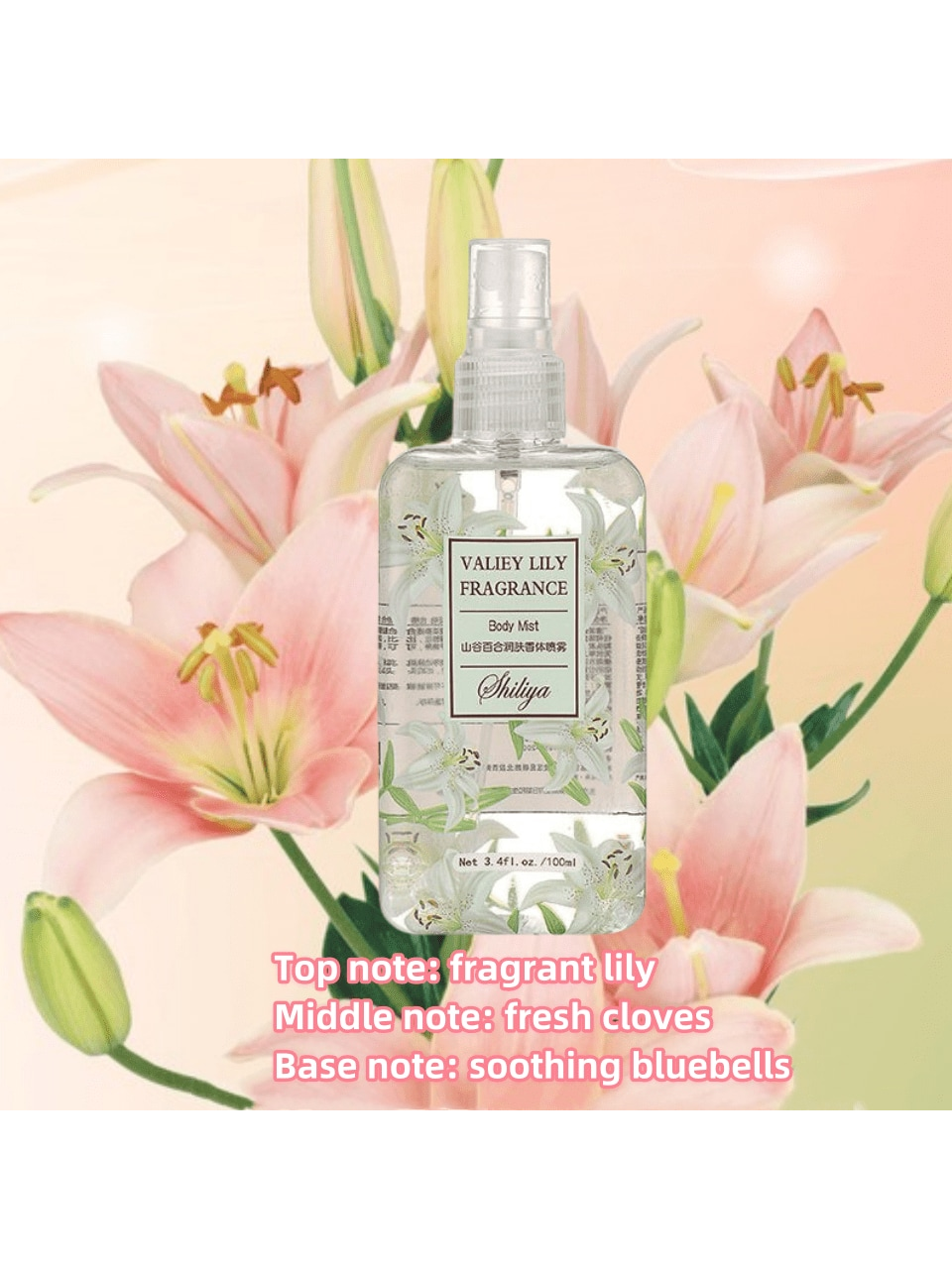 100ml 4 Pieces Of Mixed Body Fragrance Spray For Women Perfume Long Lasting Floral Fragrance Elegant Temperament Intoxicating Fragrance For Girls Suitable For Different Scenes Fragrance Spray Perfume