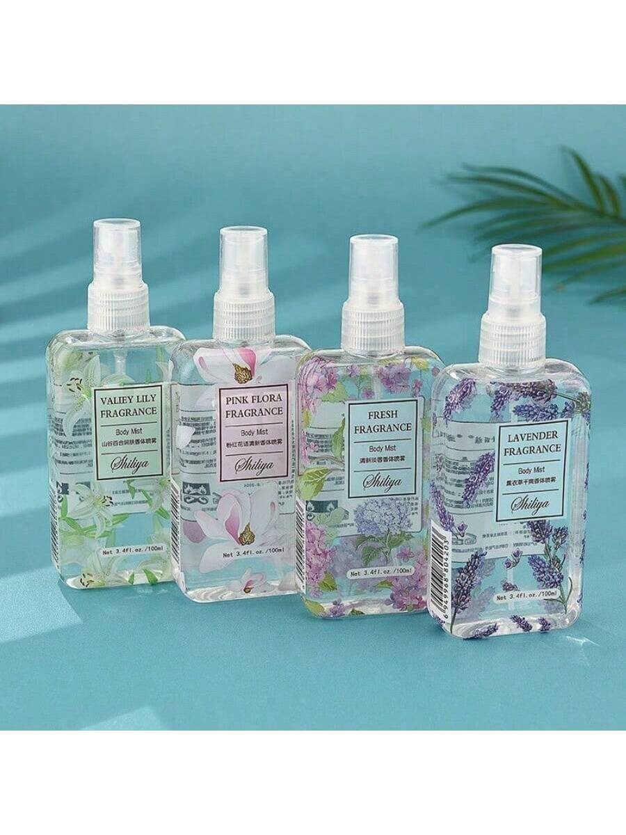 100ml 4 Pieces Of Mixed Body Fragrance Spray For Women Perfume Long Lasting Floral Fragrance Elegant Temperament Intoxicating Fragrance For Girls Suitable For Different Scenes Fragrance Spray Perfume