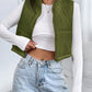 PETITE Zip Up Crop Vest Padded Coat