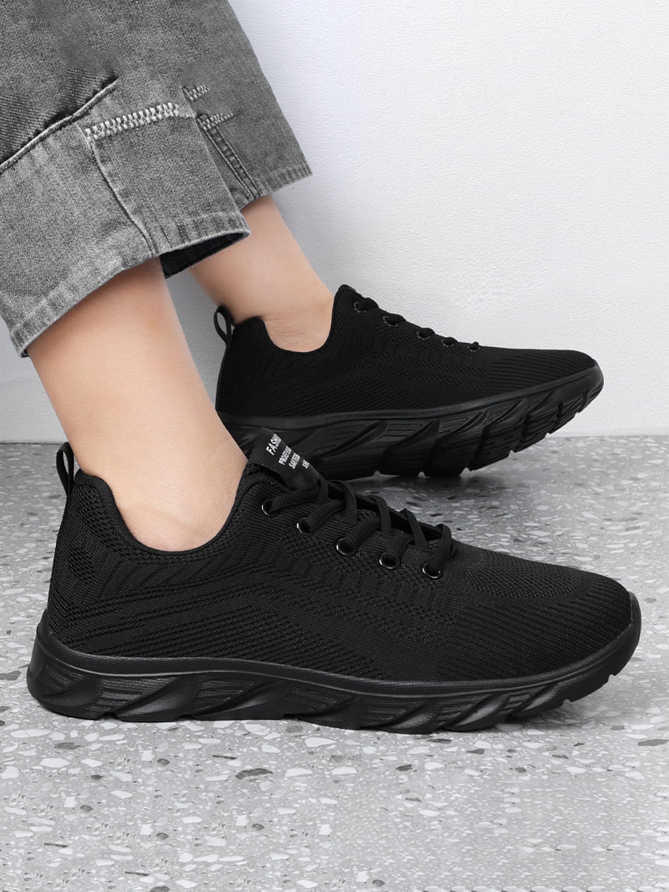 4 Season Men Plus Size Casual Sneakers - New Style Comfortable Breathable Mesh Fabric Casual Walking Shoes, Trendy Simple Design Suitable For Jogging