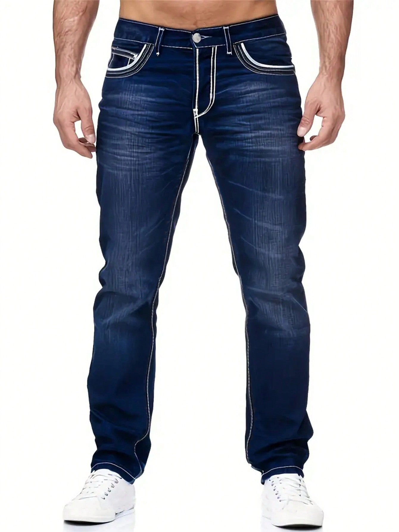 Men Fashionable Creative Stretch Denim Jeans